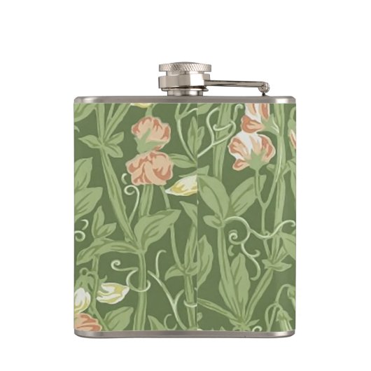 ウィリアムモリススイートピーフローラデザイン フラスク (裏面)