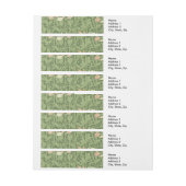 ウィリアムモリススイートピーフローラデザイン ラップアラウンド宛名ラベル (シート)