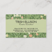 ウィリアムモリススイートピーフローラデザイン 名刺 (裏面)