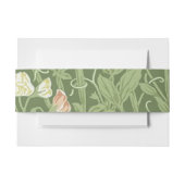 ウィリアムモリススイートピーフローラデザイン 招待状ベリーバンド (正面例)