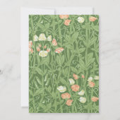 ウィリアムモリススイートピーフローラデザイン 招待状 (裏面)