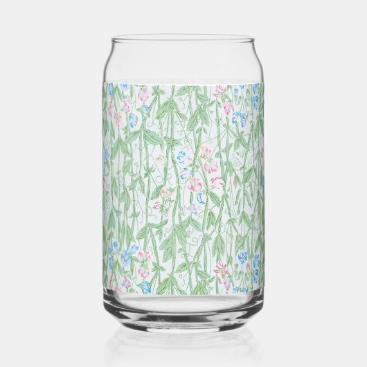 ウィリアムモリススイートピーフローラルパタークラシックン ガラス缶 (正面)