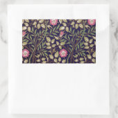 ウィリアムモリススウィートブリアフローラアールヌーボー 長方形シール (バッグ)