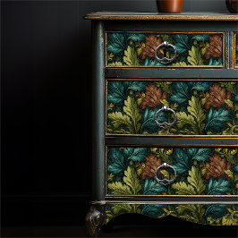 ウィリアムモリススタイルビクトリアングリーンボタニカル 薄葉紙