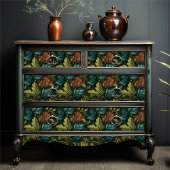 ウィリアムモリススタイルビクトリアングリーンボタニカル 薄葉紙