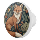 ウィリアムモリススタイルフローラ右向きキツネ セラミックノブ (右)