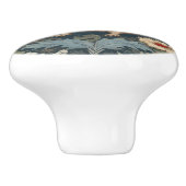 ウィリアムモリススタイルヘッジホッグ伝統的フラワーズ セラミックノブ (側面)