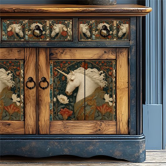 ウィリアムモリススタイルユニコーンヴィンテージフローラ 薄葉紙