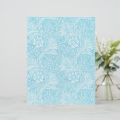 ウィリアムモリススタイルヴィンテージブルースクラップブック紙 (スタンド正面)