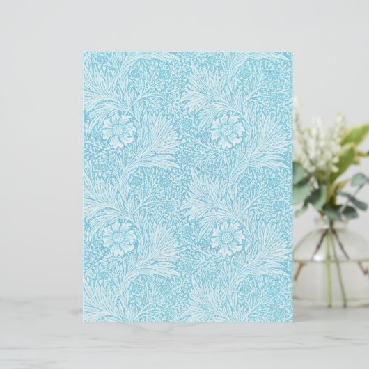 ウィリアムモリススタイルヴィンテージブルースクラップブック紙 (スタンド正面)