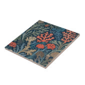 ウィリアムモリススタイル水中シーシー海サンゴ タイル (側面)