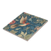 ウィリアムモリススタイルRルビー喉ハミングバード タイル (側面)