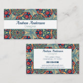 ウィリアムモリスストロベリーストリップ泥棒フローラ 名刺 (正面/裏面)