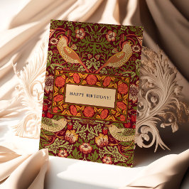 ウィリアムモリスストロベリートラフカード誕生日 カード