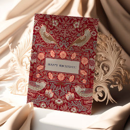 ウィリアムモリスストロベリートラフカード誕生日 カード