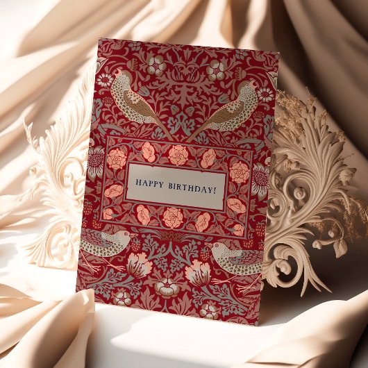 ウィリアムモリスストロベリートラフカード誕生日 カード