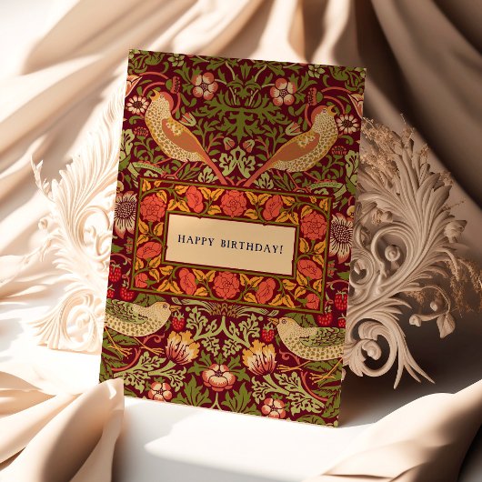 ウィリアムモリスストロベリートラフカード誕生日 カード