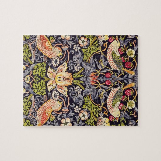 ウィリアムモリスストロベリートラフーズフローラアールヌーボー ジグソーパズル (横)
