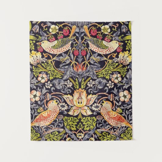 ウィリアムモリスストロベリートラフーズフローラアールヌーボー タペストリー (正面)