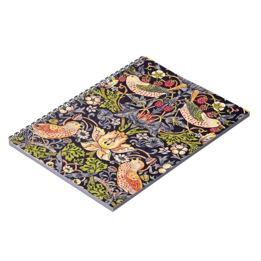 ウィリアムモリスストロベリートラフーズフローラアールヌーボー ノートブック (左側)