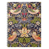 ウィリアムモリスストロベリートラフーズフローラアールヌーボー ノートブック (正面)