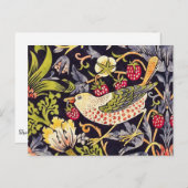 ウィリアムモリスストロベリートラフーズフローラアールヌーボー ポストカード (正面/裏面)