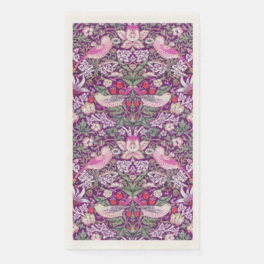 ウィリアムモリスストロベリーラフィースパターン紙ゲス (正面)