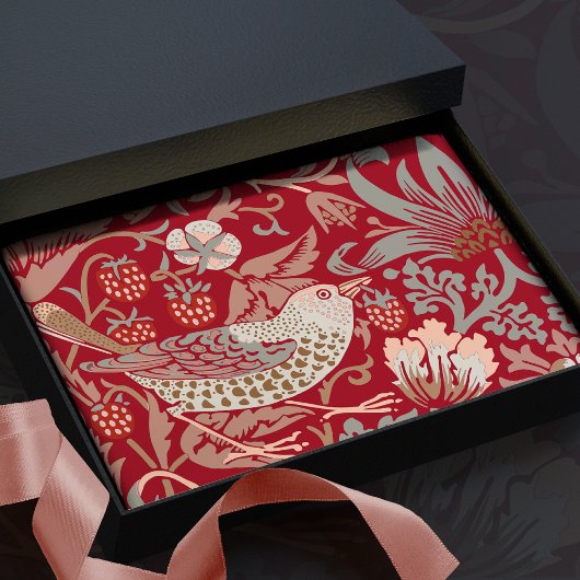 ウィリアムモリスストロベリー泥棒ティッシュペーパー 薄葉紙