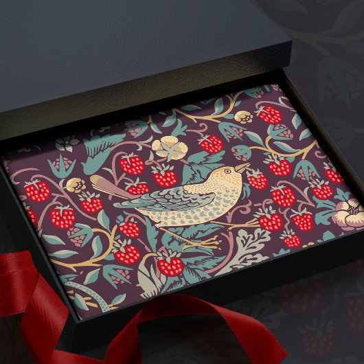 ウィリアムモリスストロベリー泥棒ティッシュペーパー 薄葉紙