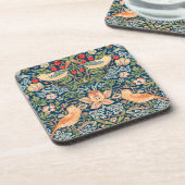 ウィリアムモリスストロベリー泥棒デザイン コースター (左側)