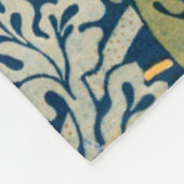 ウィリアムモリスストロベリー泥棒デザイン フリースブランケット (角)