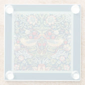 ウィリアムモリスストロベリー泥棒装飾用クッション ガラスコースター (裏面)