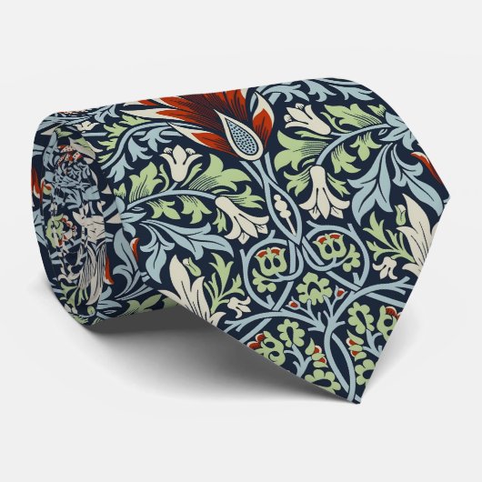ウィリアムモリススネークヘッドクラシックフローラ植物学 ネクタイ (ロール)