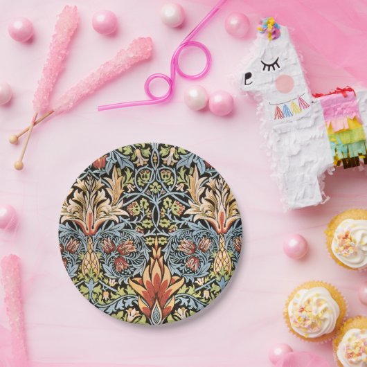 ウィリアムモリススネークヘッドデザイン ペーパープレート (パーティー)