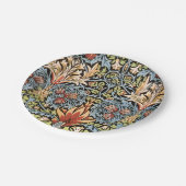 ウィリアムモリススネークヘッドデザイン ペーパープレート (アングル)