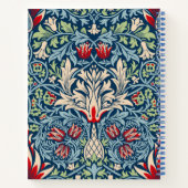 ウィリアムモリススネークヘッドフリティラリーフローラデザイン ノートブック (裏面)