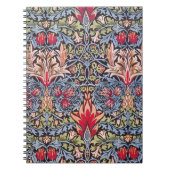 ウィリアムモリススネークヘッドフローラアールヌーボー ノートブック (正面)