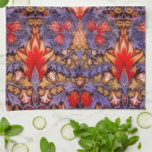 ウィリアムモリススネークヘッドヴィンテージフローラ キッチンタオル (折り畳み)