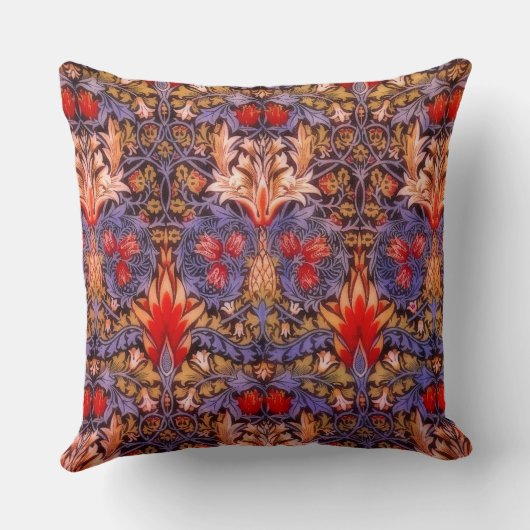 ウィリアムモリススネークヘッドヴィンテージフローラ クッション (裏面)