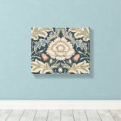 ウィリアムモリスセバーンフローラガーデンフラワークラシック キャンバスプリント (インサイチュ (ウッドフロア))