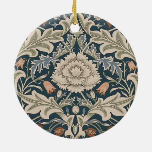ウィリアムモリスセバーンフローラガーデンフラワークラシック セラミックオーナメント (裏面)