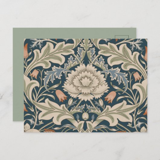 ウィリアムモリスセバーンフローラガーデンフラワークラシック ポストカード (正面/裏面)