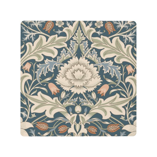 ウィリアムモリスセバーンフローラガーデンフラワークラシック メタルプリント (正面)