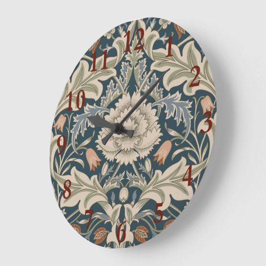 ウィリアムモリスセバーンフローラガーデンフラワークラシック ラージ壁時計 (傾斜)