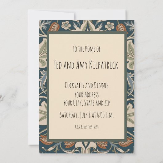 ウィリアムモリスセバーンフローラガーデンフラワークラシック 招待状 (裏面)