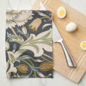ウィリアムモリスセヴェルフローラルパタークラシックン キッチンタオル (四つ折り)