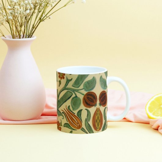 ウィリアムモリスセージ緑の錆とクリームフローラ コーヒーマグカップ