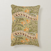 ウィリアムモリスダフォディルガーデンフラワークラシックボタ アクセントクッション (裏面(縦))