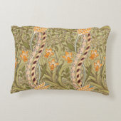 ウィリアムモリスダフォディルガーデンフラワークラシックボタ アクセントクッション (裏面)
