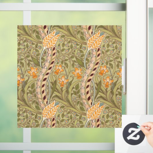 ウィリアムモリスダフォディルガーデンフラワークラシックボタ ウィンドウサイン (ホーム)